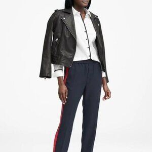 NWT Banana Republic White Button-Down with Black Accents